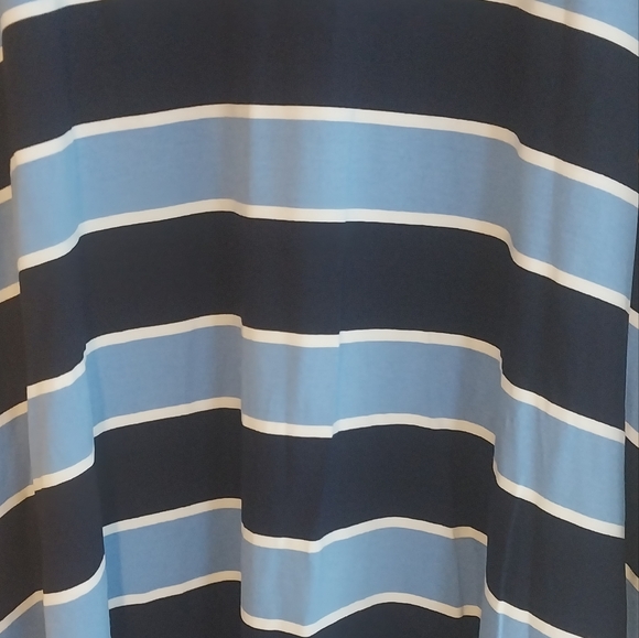 Gap Blue and White Stripe Maxi Skirt with Foldover Waist NWOT - Picture 4 of 7
